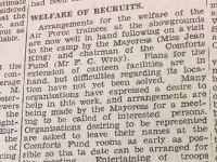 Welfare of Recruits Courier 1940